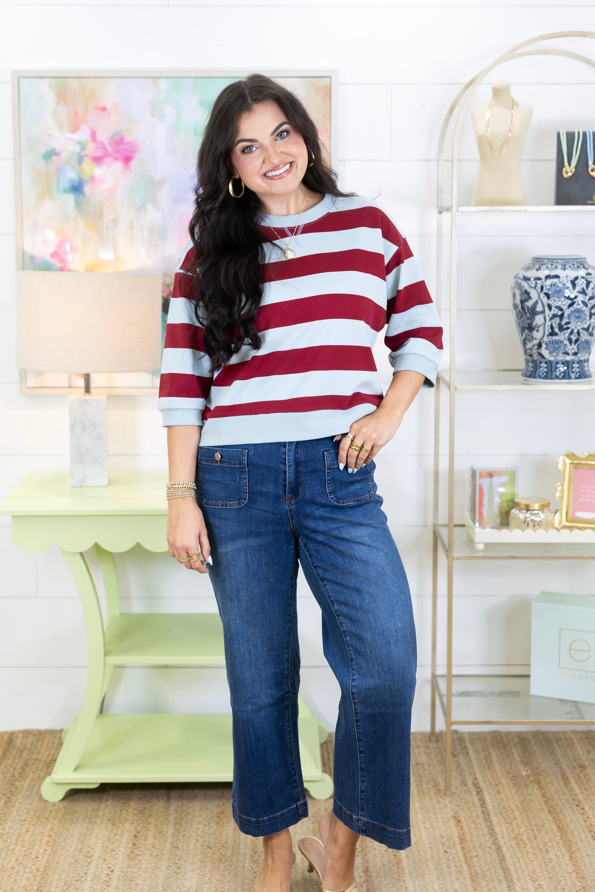 The Halftime Pullover-3/4 Sleeves-Jodifl-The Village Shoppe, Women’s Fashion Boutique, Shop Online and In Store - Located in Muscle Shoals, AL.