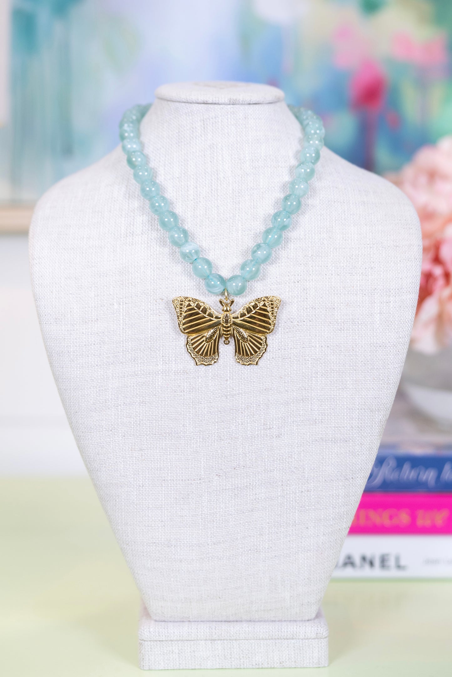Monarch Pendant Necklace-Necklaces-Hart Designs-The Village Shoppe, Women’s Fashion Boutique, Shop Online and In Store - Located in Muscle Shoals, AL.