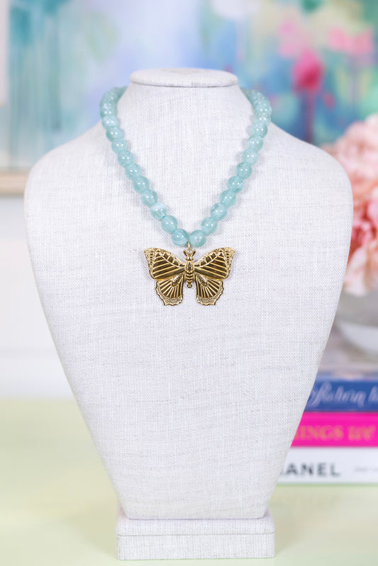 Monarch Pendant Necklace-Necklaces-Hart Designs-The Village Shoppe, Women’s Fashion Boutique, Shop Online and In Store - Located in Muscle Shoals, AL.