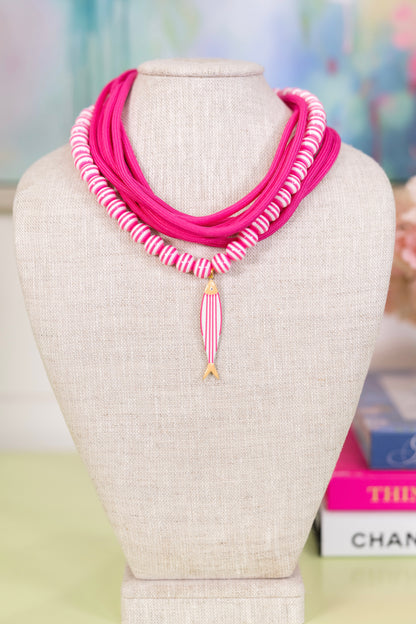 Seaside Stripe Necklace | Hart Designs-Necklaces-Hart Designs-The Village Shoppe, Women’s Fashion Boutique, Shop Online and In Store - Located in Muscle Shoals, AL.