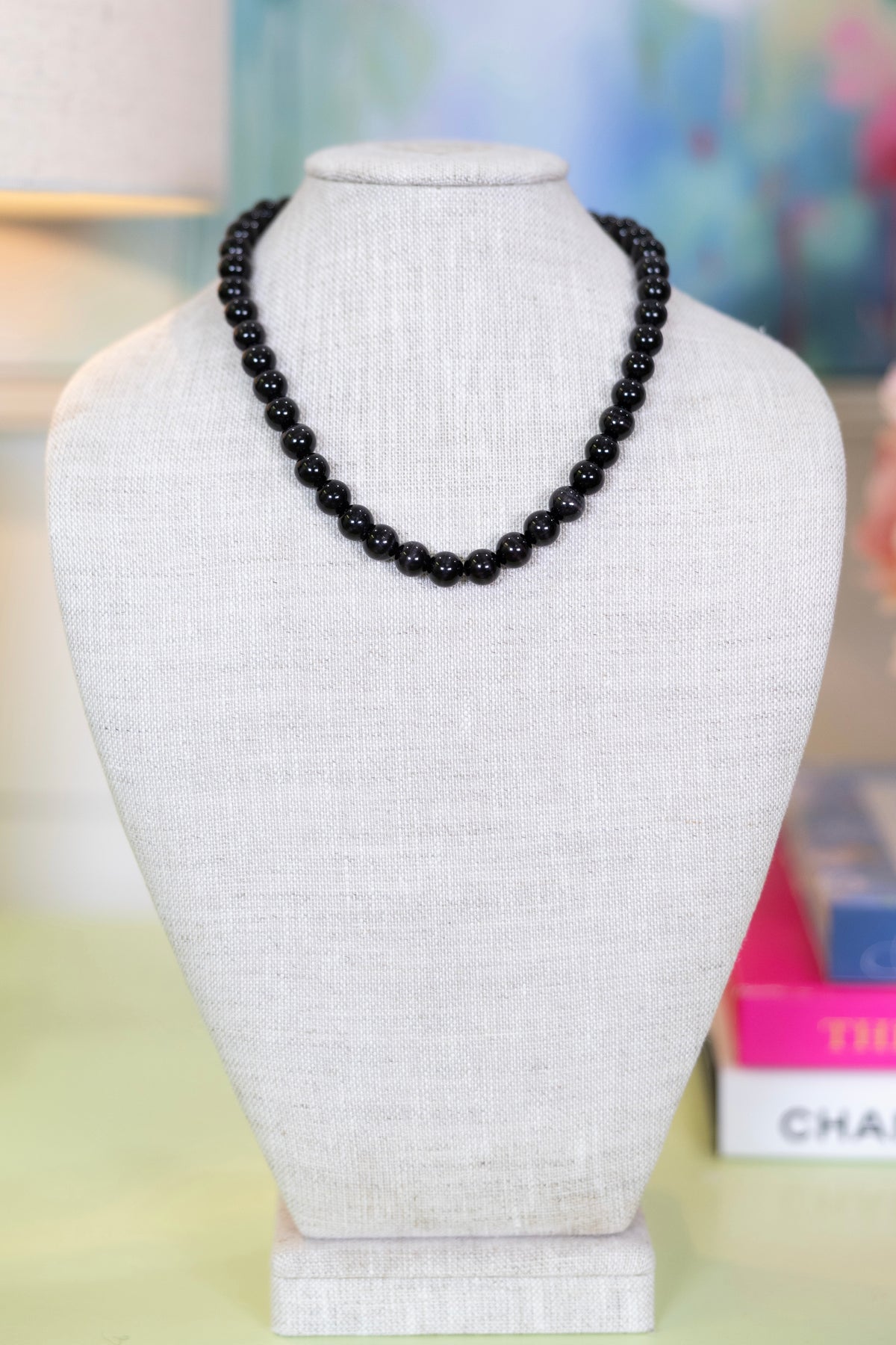 Crystal Clear Cat Eye Beaded Necklace-Necklaces-Hart Designs-The Village Shoppe, Women’s Fashion Boutique, Shop Online and In Store - Located in Muscle Shoals, AL.