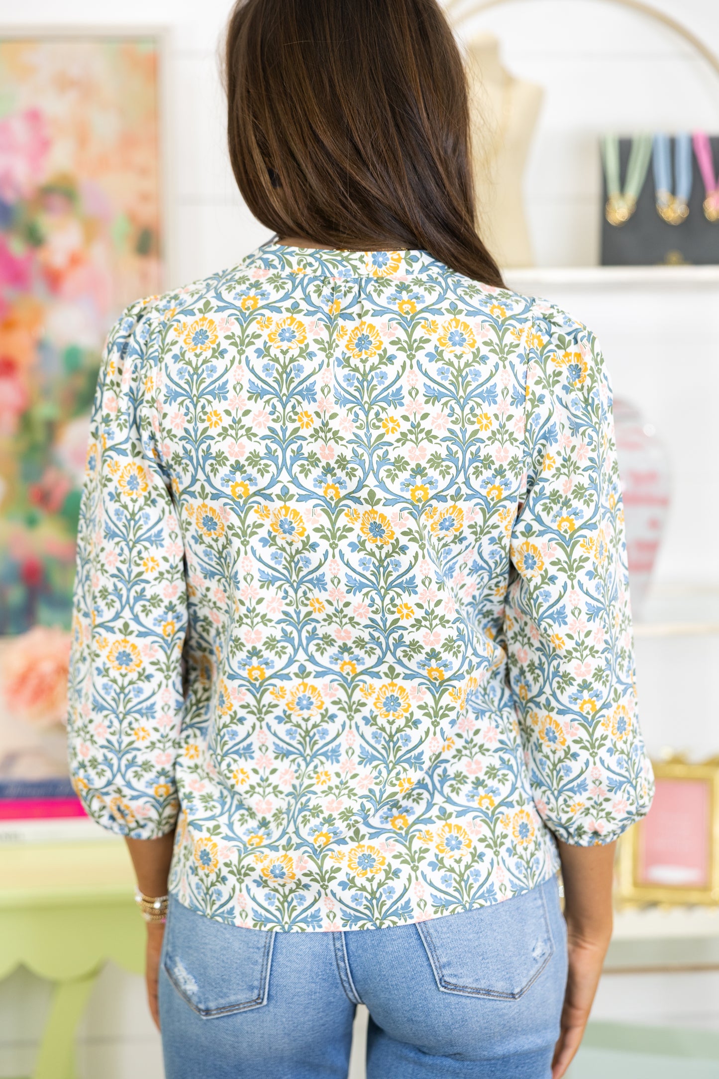 The Annie Blouse | Mary Square-3/4 Sleeves-Mary Square-The Village Shoppe, Women’s Fashion Boutique, Shop Online and In Store - Located in Muscle Shoals, AL.