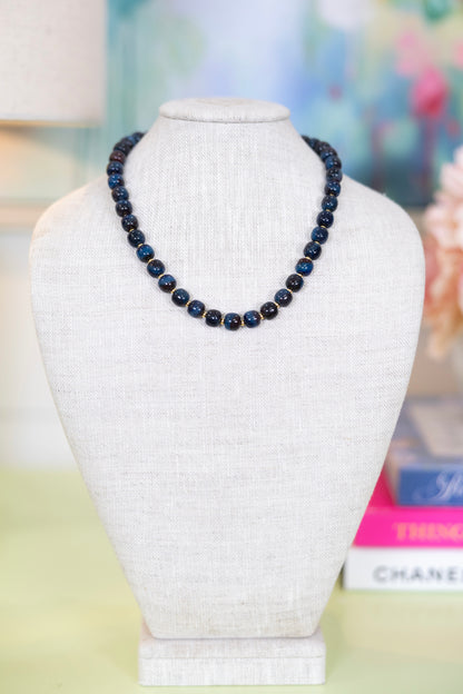 Crystal Clear Cat Eye Beaded Necklace-Necklaces-Hart Designs-The Village Shoppe, Women’s Fashion Boutique, Shop Online and In Store - Located in Muscle Shoals, AL.