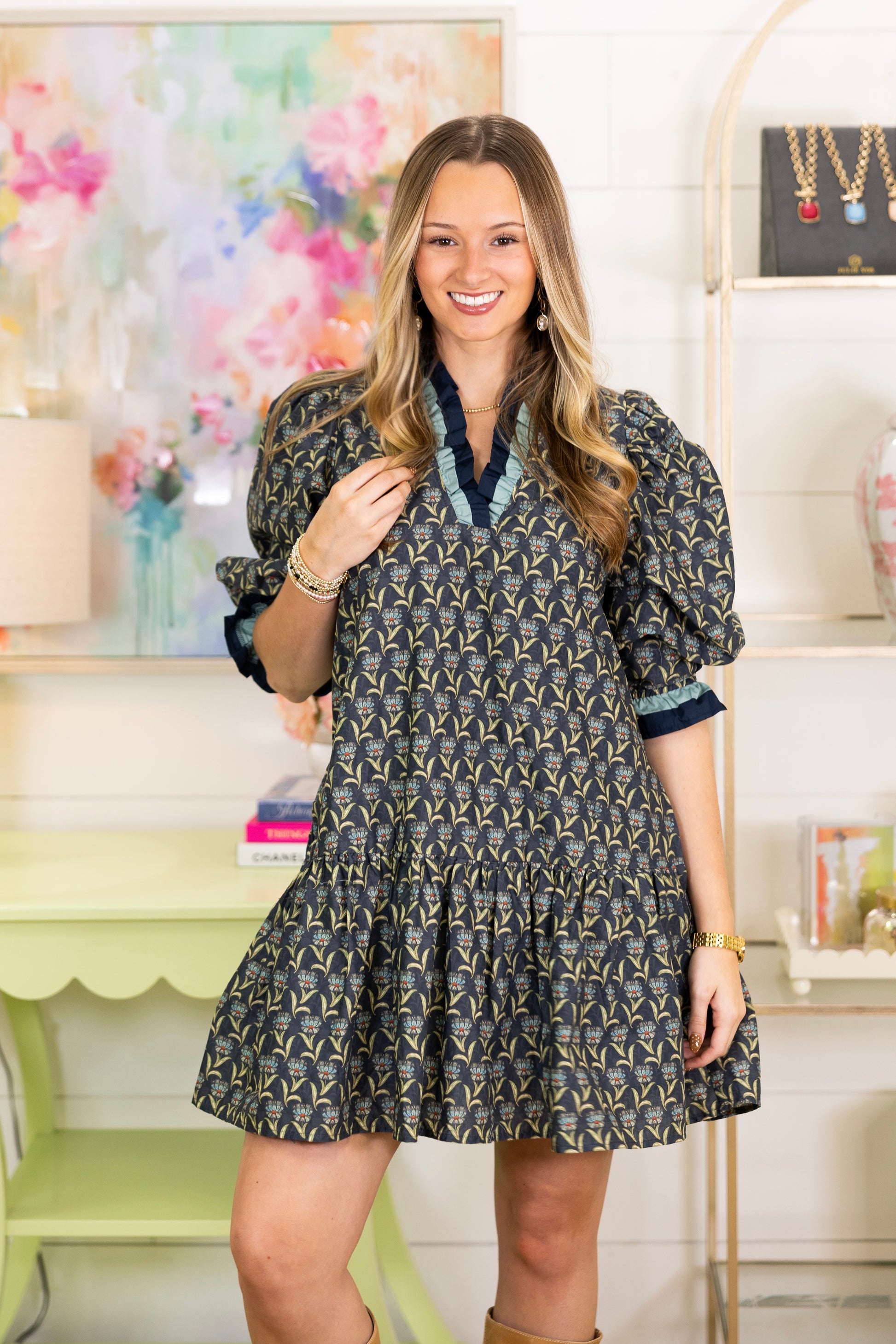 The Brooks Dress-Mini Dress-Entro-The Village Shoppe, Women’s Fashion Boutique, Shop Online and In Store - Located in Muscle Shoals, AL.