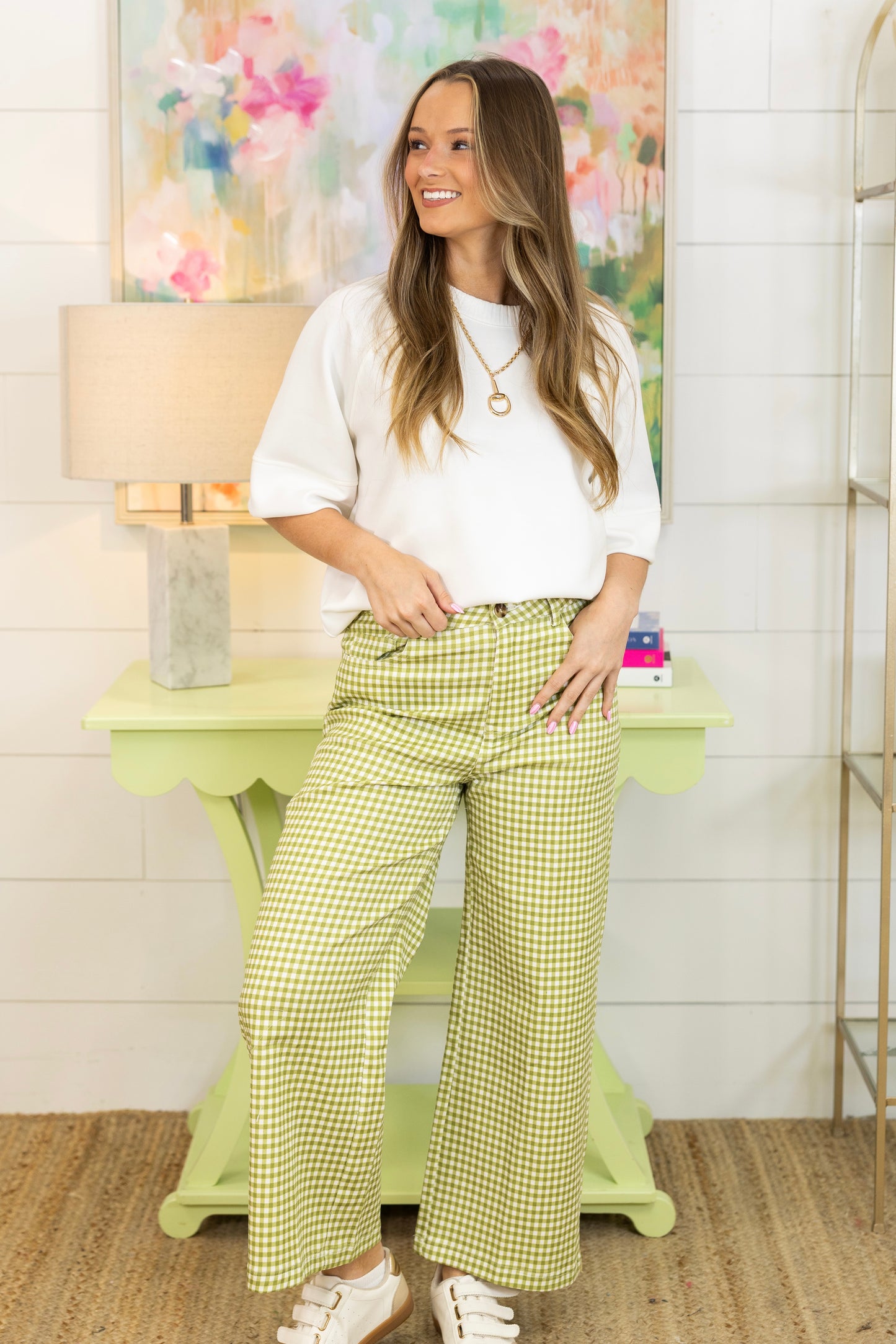 Playdate Gingham Pants-Pant-Entro-The Village Shoppe, Women’s Fashion Boutique, Shop Online and In Store - Located in Muscle Shoals, AL.