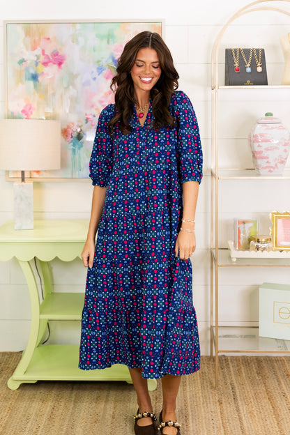 The Sicily Midi Dress-Midi Dress-Mary Square-The Village Shoppe, Women’s Fashion Boutique, Shop Online and In Store - Located in Muscle Shoals, AL.