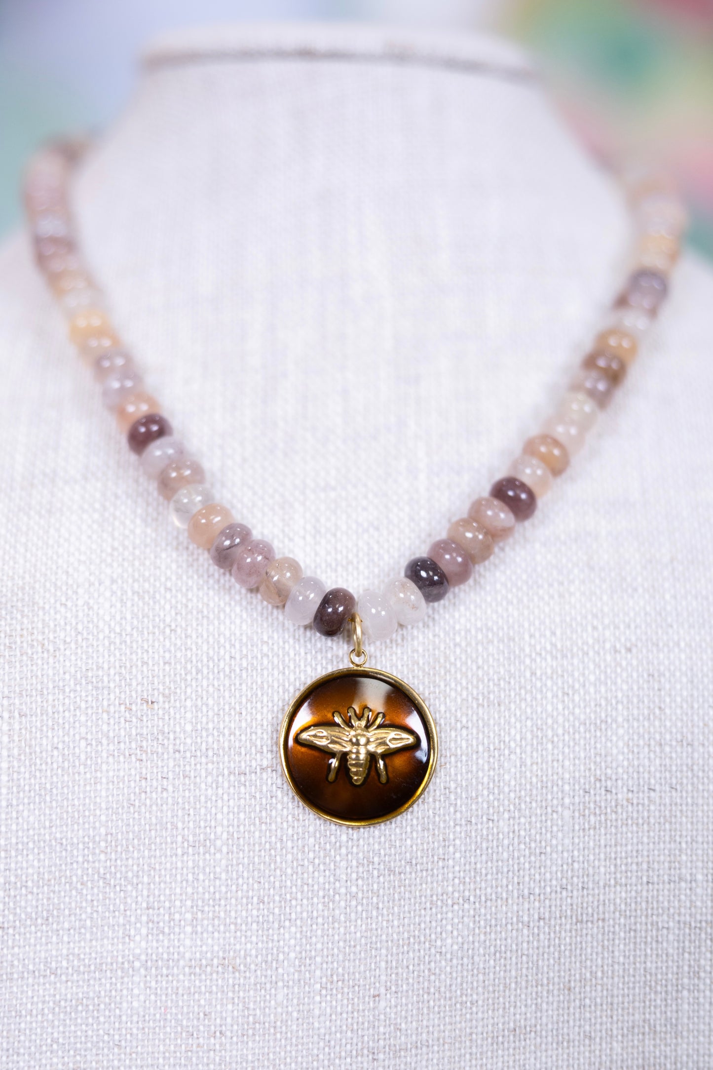 Honeybee Pendant Necklace-Necklaces-Hart Designs-The Village Shoppe, Women’s Fashion Boutique, Shop Online and In Store - Located in Muscle Shoals, AL.