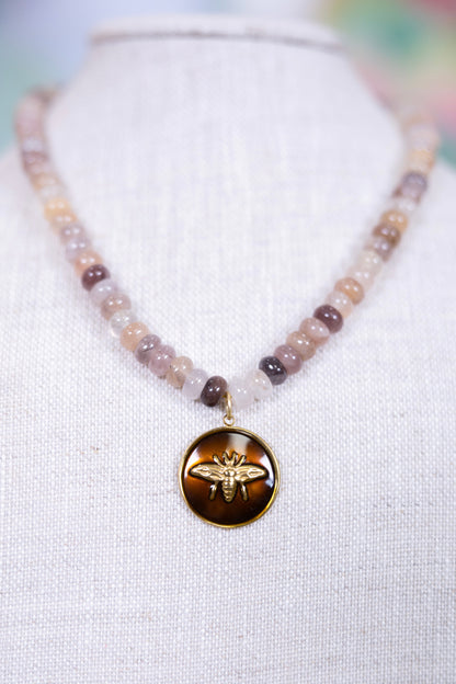 Honeybee Pendant Necklace-Necklaces-Hart Designs-The Village Shoppe, Women’s Fashion Boutique, Shop Online and In Store - Located in Muscle Shoals, AL.