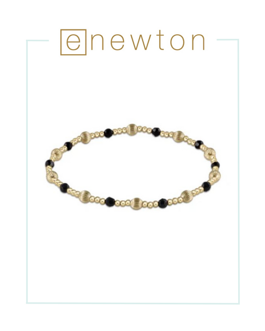 E Newton Dignity Sincerity Pattern 4mm Bead Bracelet - Faceted Onyx-Bracelets-ENEWTON-The Village Shoppe, Women’s Fashion Boutique, Shop Online and In Store - Located in Muscle Shoals, AL.