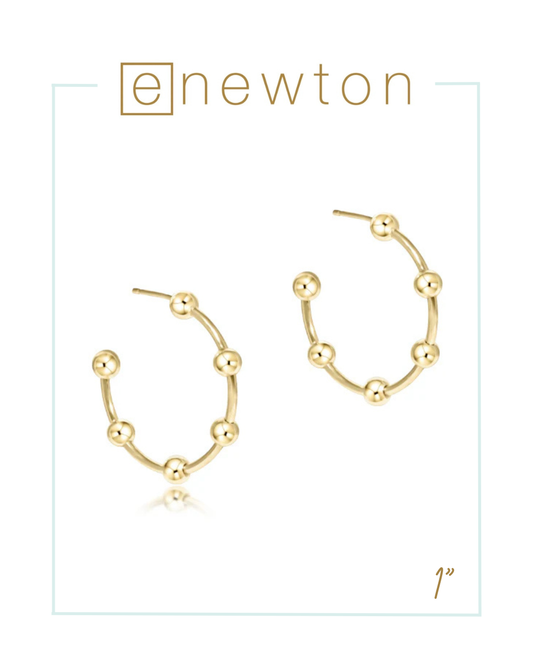 Enewton Beaded Simplicity Post Hoop - Gold 4mm-Hoops-ENEWTON-The Village Shoppe, Women’s Fashion Boutique, Shop Online and In Store - Located in Muscle Shoals, AL.