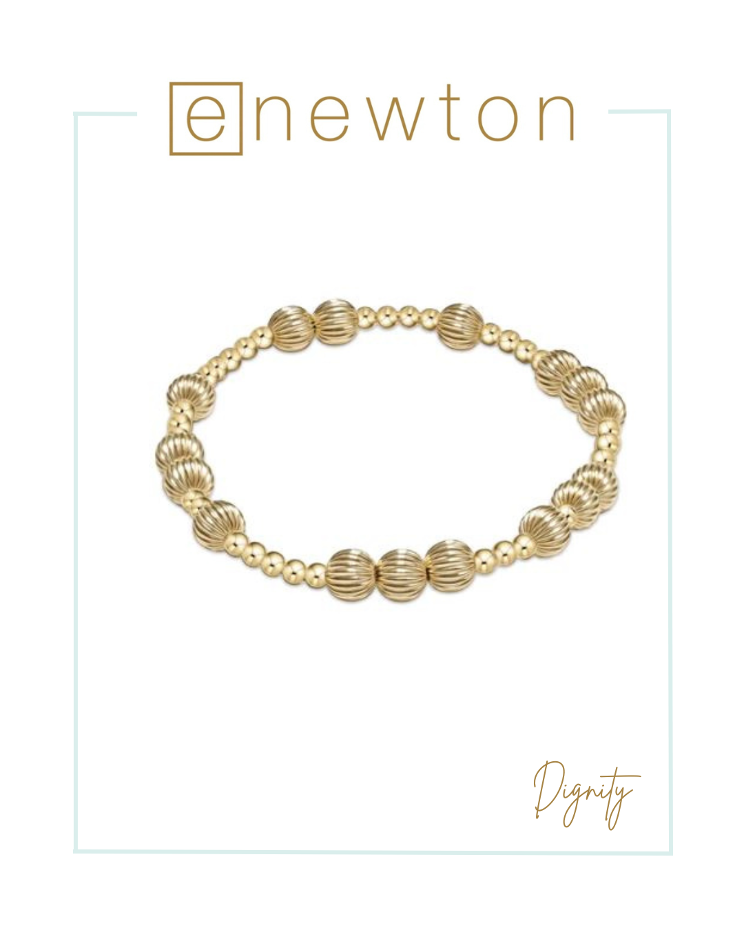 E Newton Hope Unwritten Dignity 6mm Bead Bracelet - Gold-Bracelets-ENEWTON-The Village Shoppe, Women’s Fashion Boutique, Shop Online and In Store - Located in Muscle Shoals, AL.
