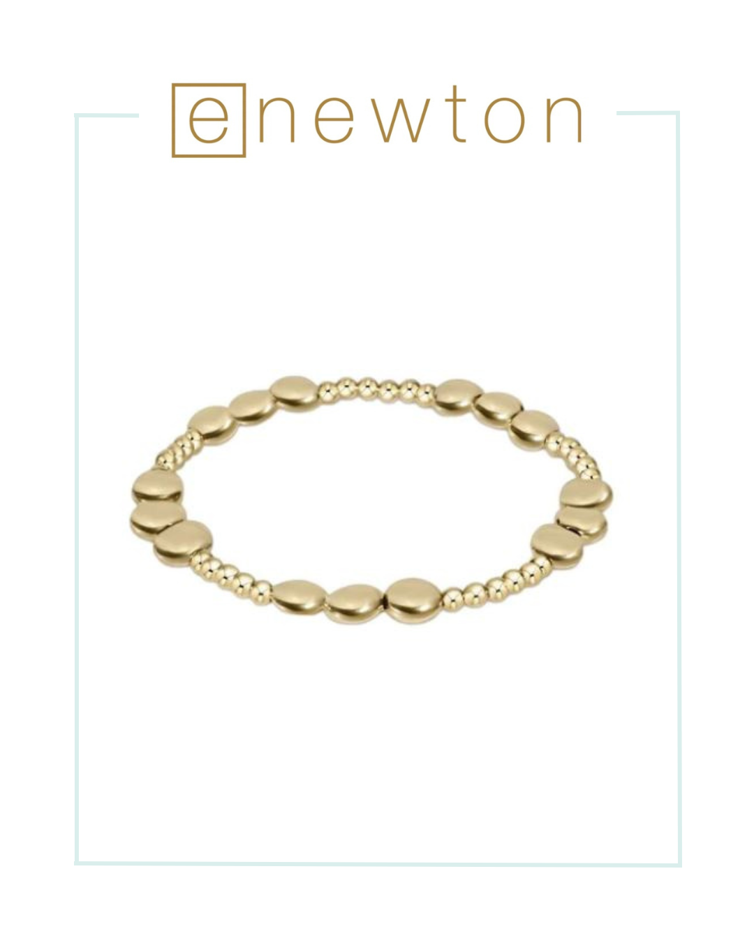 E Newton Honesty Joy Pattern 6mm Bead Bracelet - Gold-Bracelets-ENEWTON-The Village Shoppe, Women’s Fashion Boutique, Shop Online and In Store - Located in Muscle Shoals, AL.