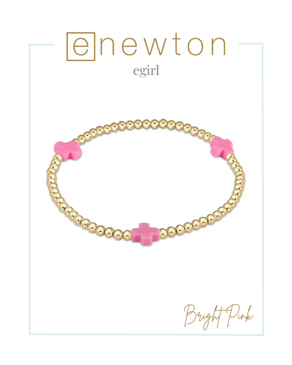 E Newton | EGirl | Signature Cross Gold Pattern 3mm Bead Bracelet-Bracelets-ENEWTON-The Village Shoppe, Women’s Fashion Boutique, Shop Online and In Store - Located in Muscle Shoals, AL.