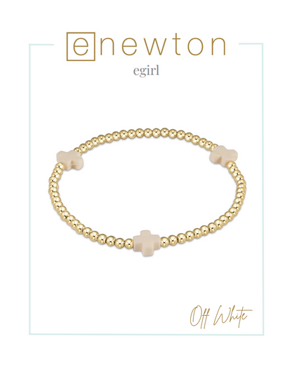 E Newton | EGirl | Signature Cross Gold Pattern 3mm Bead Bracelet-Bracelets-ENEWTON-The Village Shoppe, Women’s Fashion Boutique, Shop Online and In Store - Located in Muscle Shoals, AL.
