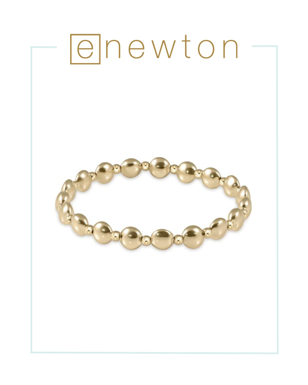 E Newton Honesty Gold Grateful Pattern 6mm Bead Bracelet - Gold-Bracelets-ENEWTON-The Village Shoppe, Women’s Fashion Boutique, Shop Online and In Store - Located in Muscle Shoals, AL.