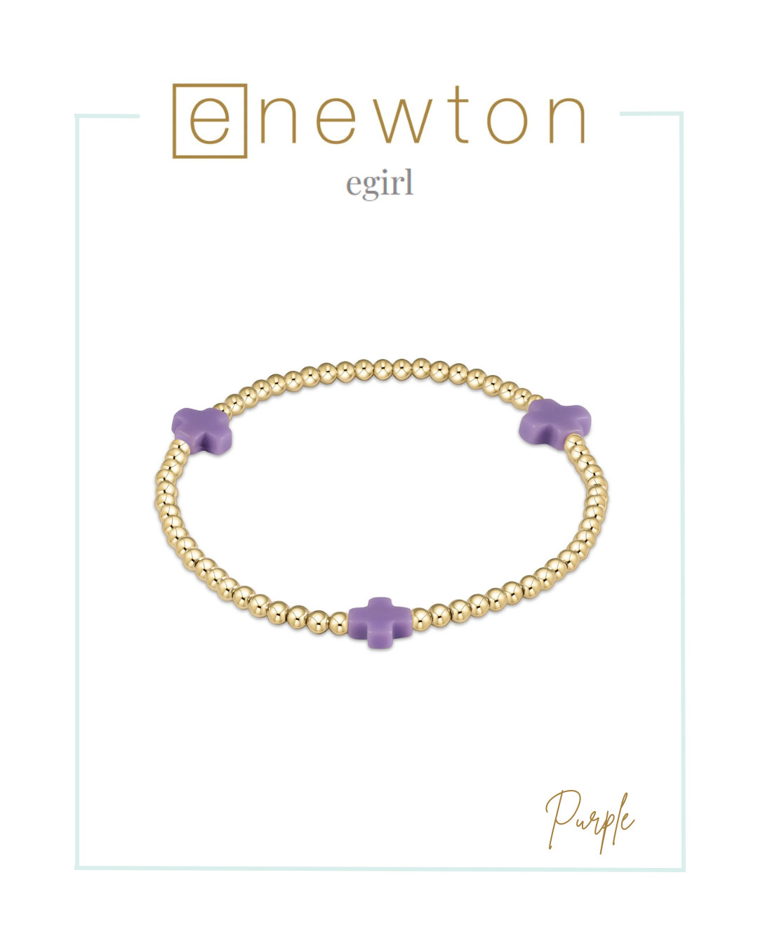 E Newton | EGirl | Signature Cross Gold Pattern 3mm Bead Bracelet-Bracelets-ENEWTON-The Village Shoppe, Women’s Fashion Boutique, Shop Online and In Store - Located in Muscle Shoals, AL.