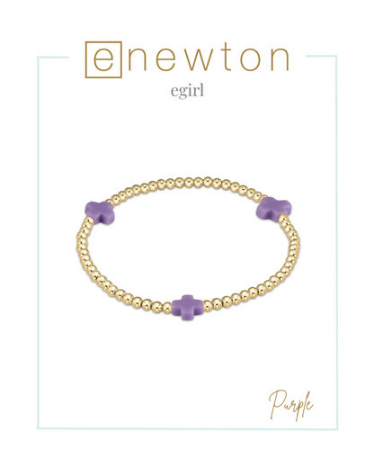 E Newton | EGirl | Signature Cross Gold Pattern 3mm Bead Bracelet-Bracelets-ENEWTON-The Village Shoppe, Women’s Fashion Boutique, Shop Online and In Store - Located in Muscle Shoals, AL.