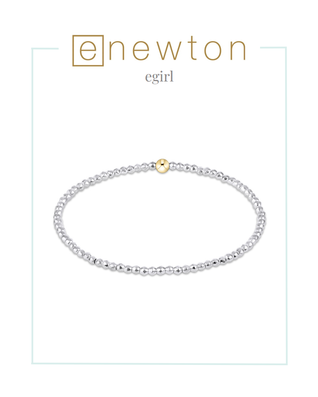 E Newton | EGirl | Bright Silver Faceted Hematite 2mm Bead Bracelet-Bracelets-ENEWTON-The Village Shoppe, Women’s Fashion Boutique, Shop Online and In Store - Located in Muscle Shoals, AL.