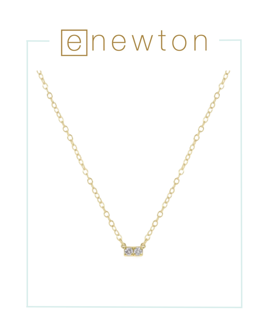 E Newton 14kt Gold and Diamond Significance Bar Necklace - Two-Necklaces-ENEWTON-The Village Shoppe, Women’s Fashion Boutique, Shop Online and In Store - Located in Muscle Shoals, AL.