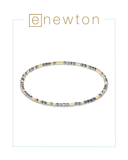 E Newton Hope Unwritten Bright Silver Faceted Hematite Bead Bracelet-Bracelets-ENEWTON-The Village Shoppe, Women’s Fashion Boutique, Shop Online and In Store - Located in Muscle Shoals, AL.