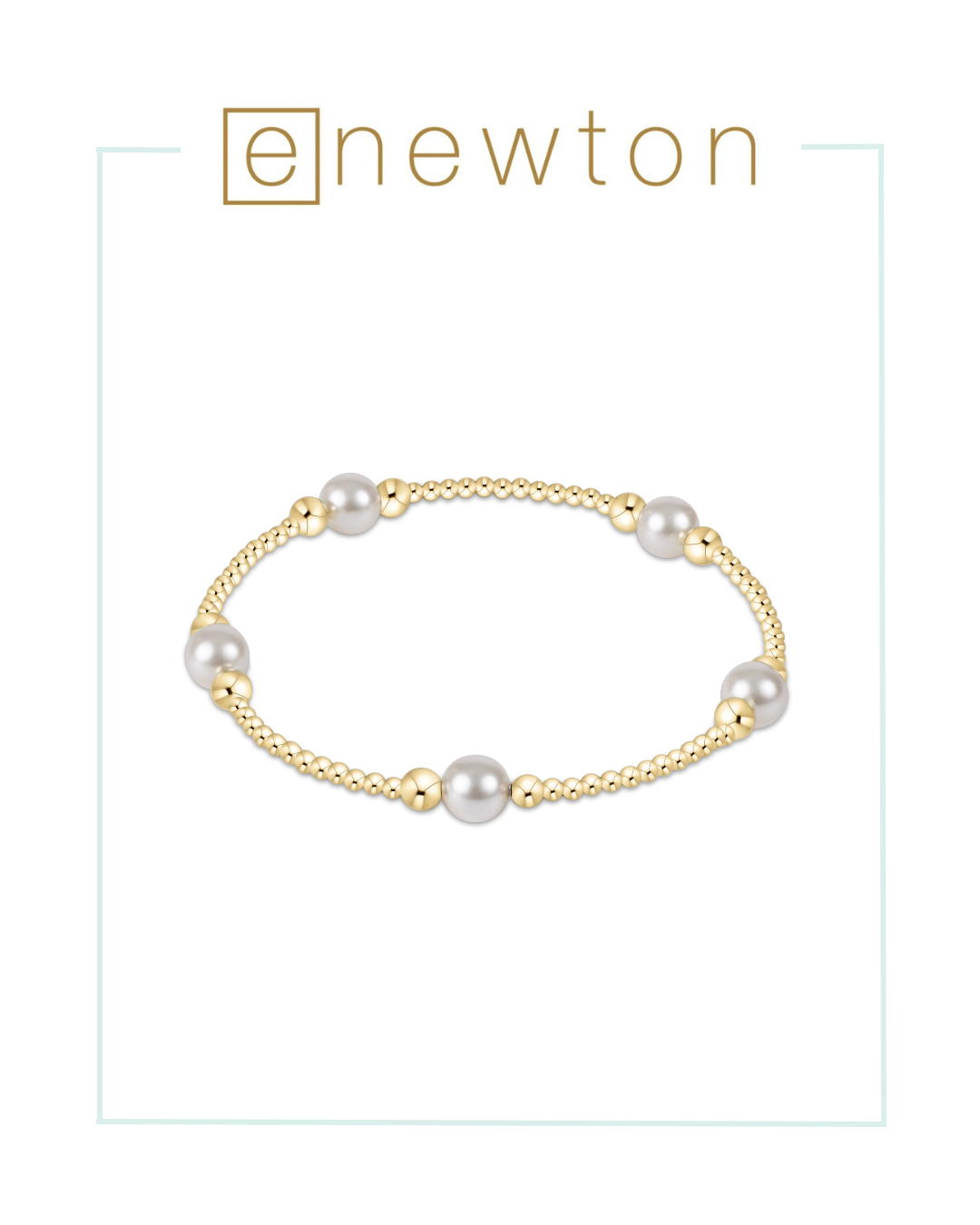 E Newton Purpose Pearl Bracelet - Gold-Bracelets-ENEWTON-The Village Shoppe, Women’s Fashion Boutique, Shop Online and In Store - Located in Muscle Shoals, AL.
