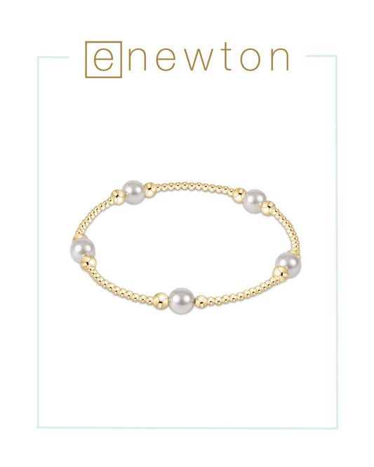 E Newton Purpose Pearl Bracelet - Gold-Bracelets-ENEWTON-The Village Shoppe, Women’s Fashion Boutique, Shop Online and In Store - Located in Muscle Shoals, AL.