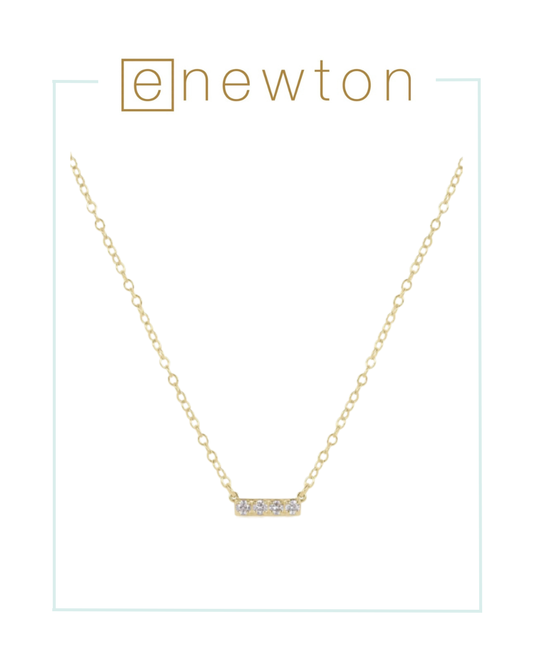 E Newton 14kt Gold and Diamond Significance Bar Necklace - Four-Necklaces-ENEWTON-The Village Shoppe, Women’s Fashion Boutique, Shop Online and In Store - Located in Muscle Shoals, AL.