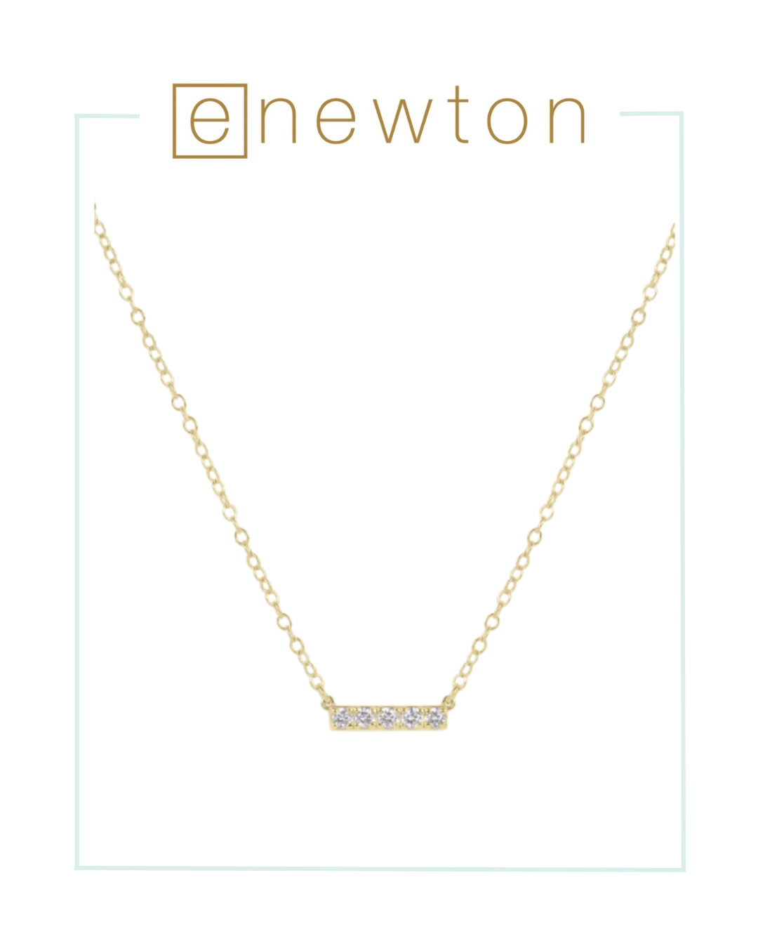 E Newton 14kt Gold and Diamond Significance Bar Necklace - Five-Necklaces-ENEWTON-The Village Shoppe, Women’s Fashion Boutique, Shop Online and In Store - Located in Muscle Shoals, AL.