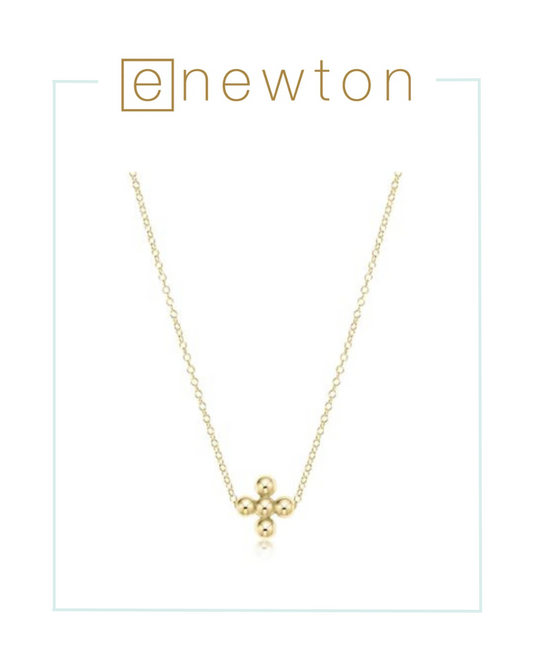 E Newton 16" Classic Beaded Signature Cross Necklace-Necklaces-ENEWTON-The Village Shoppe, Women’s Fashion Boutique, Shop Online and In Store - Located in Muscle Shoals, AL.