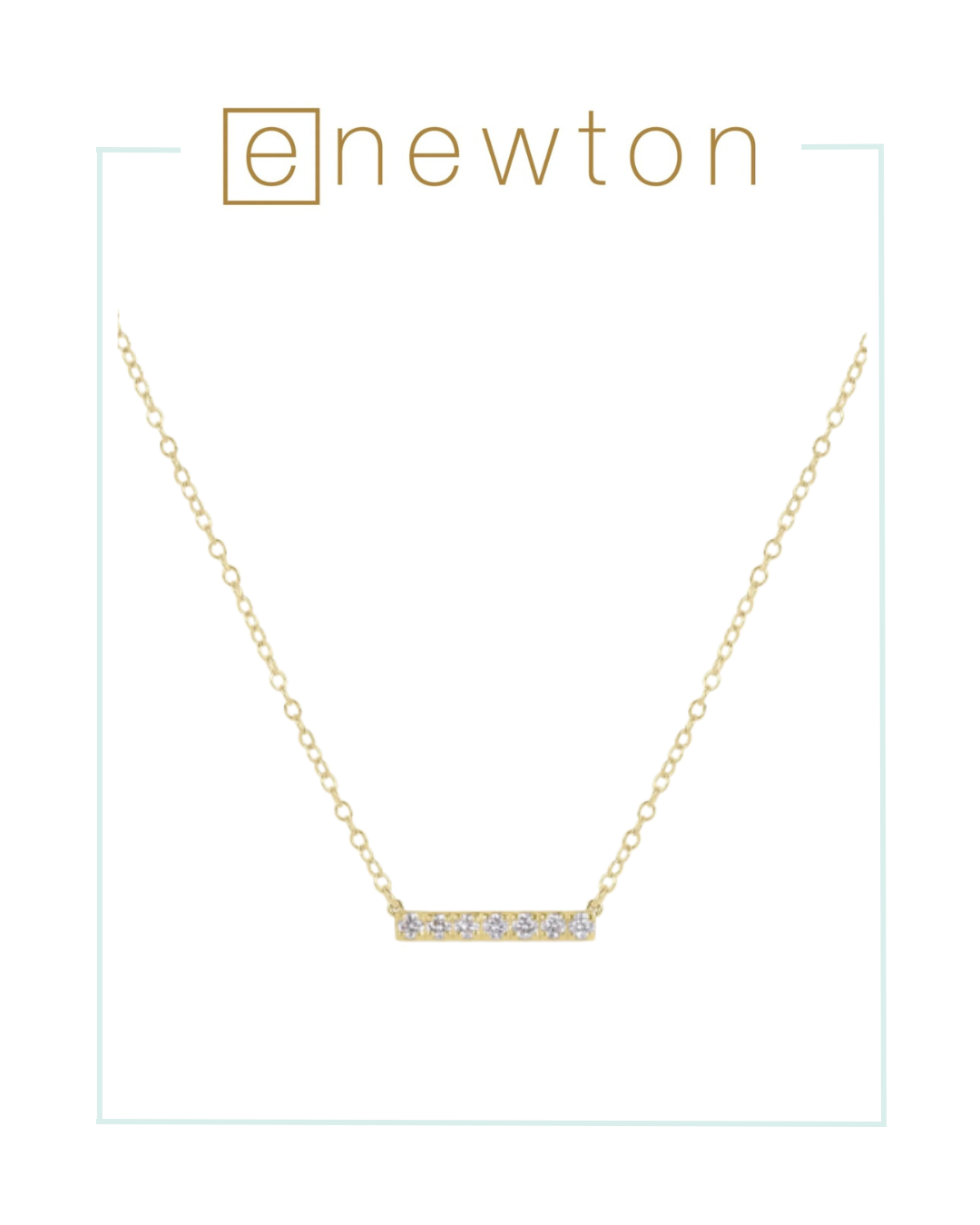 E Newton 14kt Gold and Diamond Significance Bar Necklace - Seven-Necklaces-ENEWTON-The Village Shoppe, Women’s Fashion Boutique, Shop Online and In Store - Located in Muscle Shoals, AL.