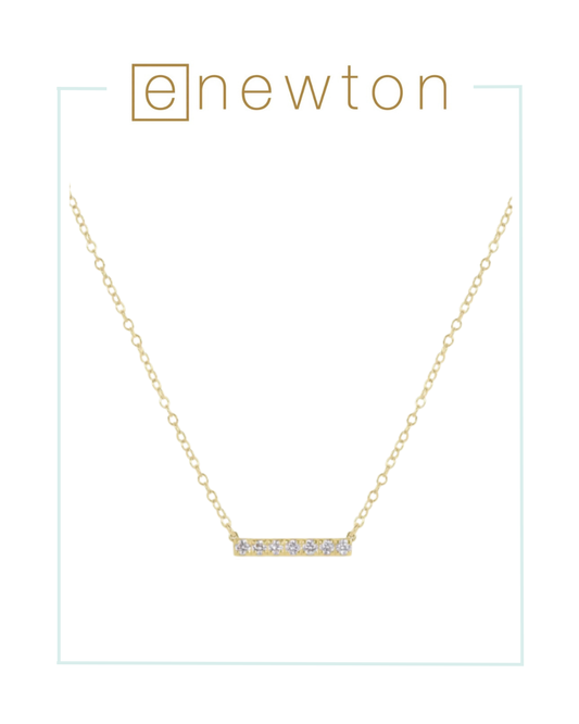 E Newton 14kt Gold and Diamond Significance Bar Necklace - Seven-Necklaces-ENEWTON-The Village Shoppe, Women’s Fashion Boutique, Shop Online and In Store - Located in Muscle Shoals, AL.