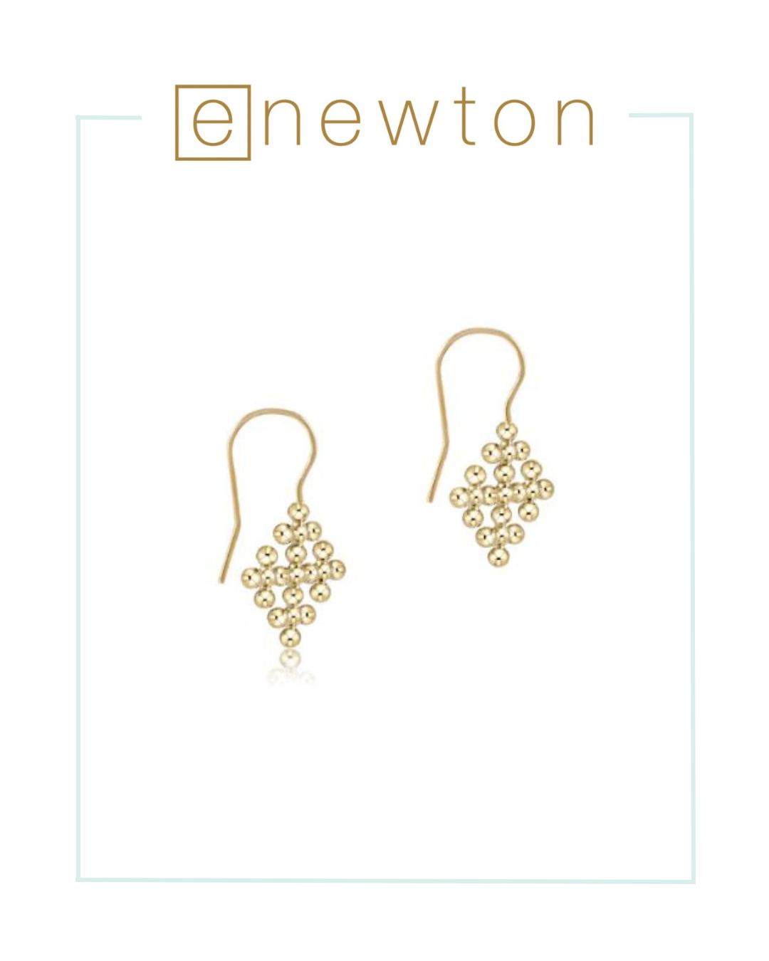 E Newton Classic Beaded Signature Cross Encompass Gold Drop-Earrings-ENEWTON-The Village Shoppe, Women’s Fashion Boutique, Shop Online and In Store - Located in Muscle Shoals, AL.