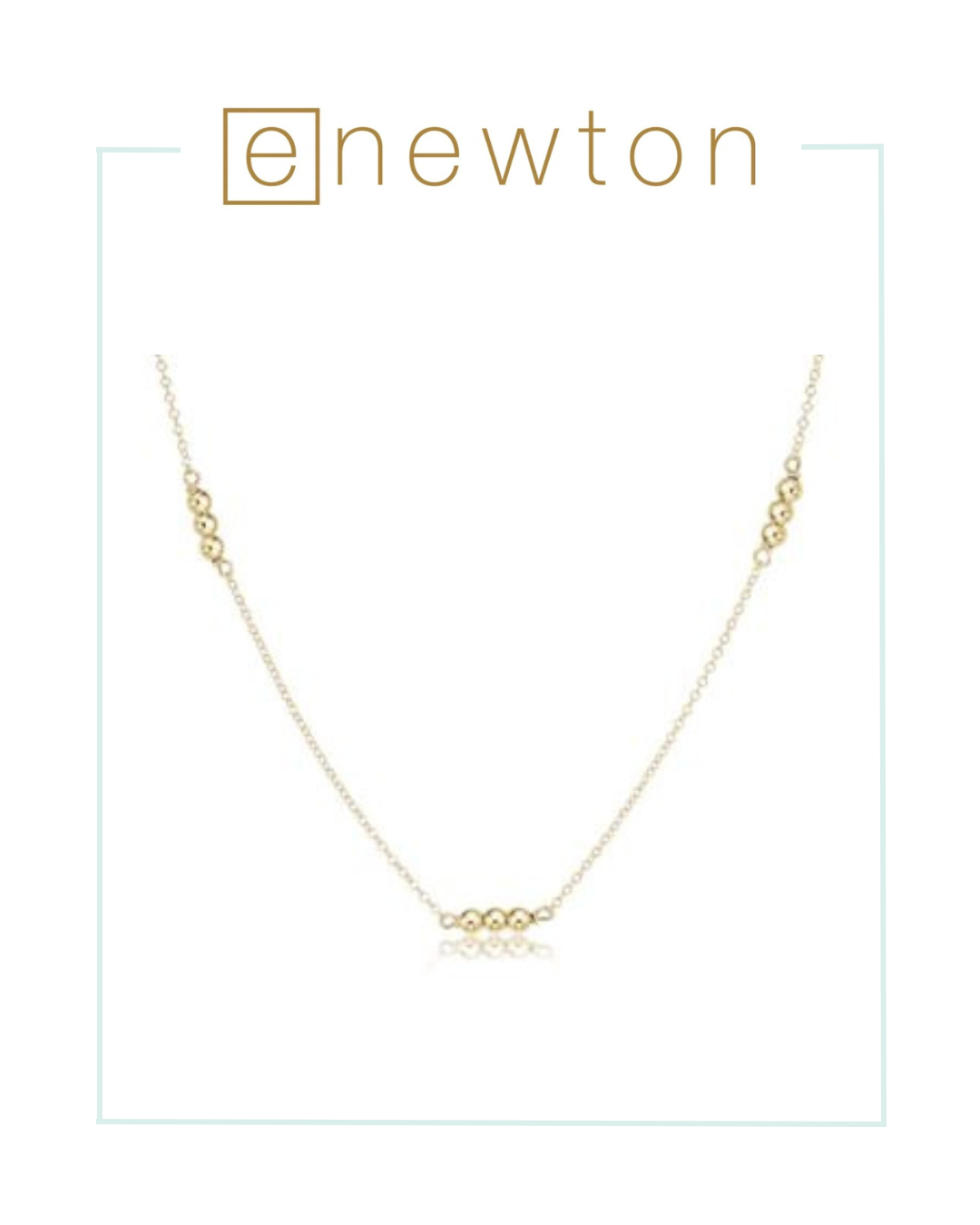 E Newton 15" Choker Joy Simplicity Chain - 3mm Gold-Necklaces-ENEWTON-The Village Shoppe, Women’s Fashion Boutique, Shop Online and In Store - Located in Muscle Shoals, AL.
