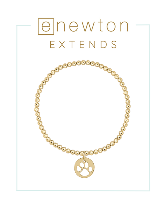 E Newton | Extends | Classic Gold 3mm Bead Bracelet - Paw Print Gold Disc-Bracelets-ENEWTON-The Village Shoppe, Women’s Fashion Boutique, Shop Online and In Store - Located in Muscle Shoals, AL.