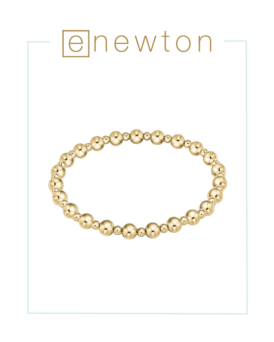 E Newton Classic Grateful Pattern 5mm Bead Bracelet - Gold-Bracelets-ENEWTON-The Village Shoppe, Women’s Fashion Boutique, Shop Online and In Store - Located in Muscle Shoals, AL.