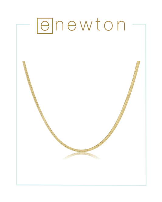 E Newton Herringbone Chain Choker - Gold-Necklaces-ENEWTON-The Village Shoppe, Women’s Fashion Boutique, Shop Online and In Store - Located in Muscle Shoals, AL.