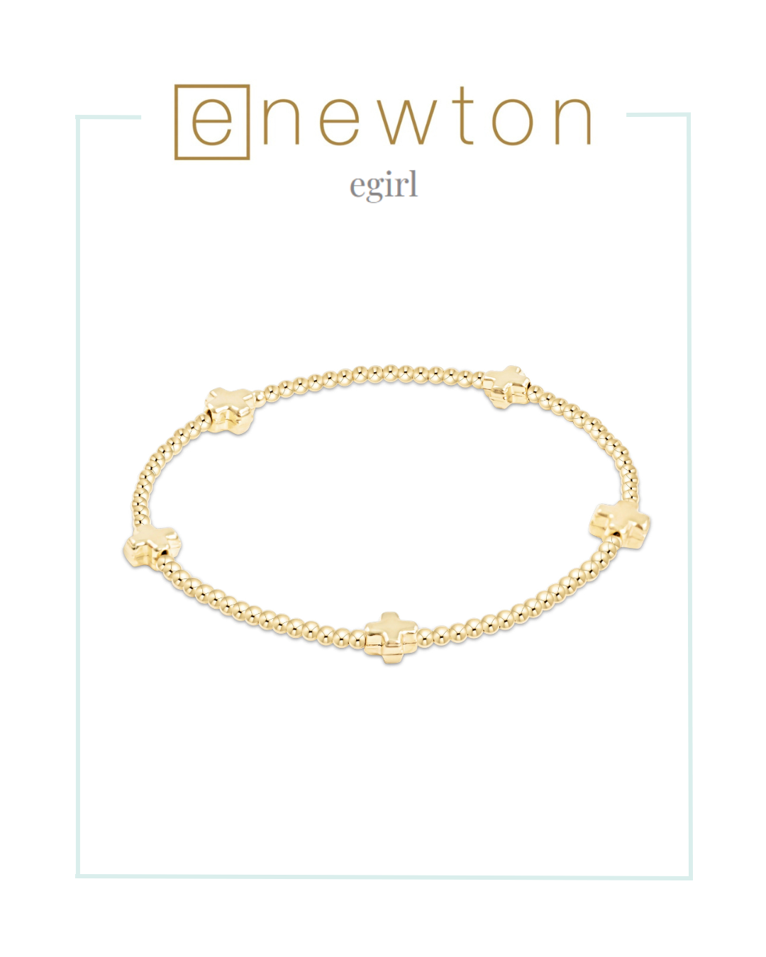Enewton | EGirl | Signature Cross Small 2mm Gold Bracelet - Gold-Bracelets-ENEWTON-The Village Shoppe, Women’s Fashion Boutique, Shop Online and In Store - Located in Muscle Shoals, AL.