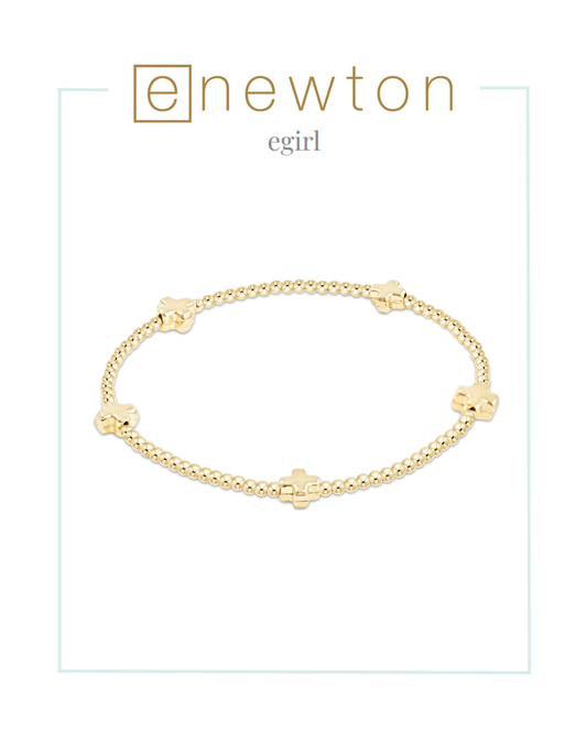 Enewton | EGirl | Signature Cross Small 2mm Gold Bracelet - Gold-Bracelets-ENEWTON-The Village Shoppe, Women’s Fashion Boutique, Shop Online and In Store - Located in Muscle Shoals, AL.