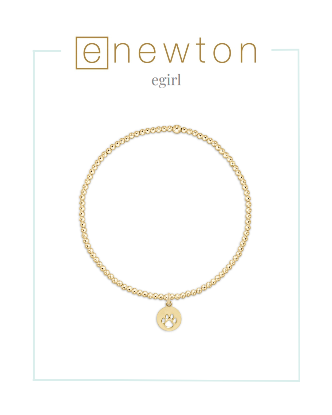 Enewton | EGirl | Classic Gold 2mm Bracelet - Paw Print Small Gold Disc-Bracelets-ENEWTON-The Village Shoppe, Women’s Fashion Boutique, Shop Online and In Store - Located in Muscle Shoals, AL.