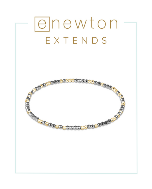 E Newton | Extends | Hope Unwritten Bright Silver Faceted Hematite Bead Bracelet-Bracelets-ENEWTON-The Village Shoppe, Women’s Fashion Boutique, Shop Online and In Store - Located in Muscle Shoals, AL.