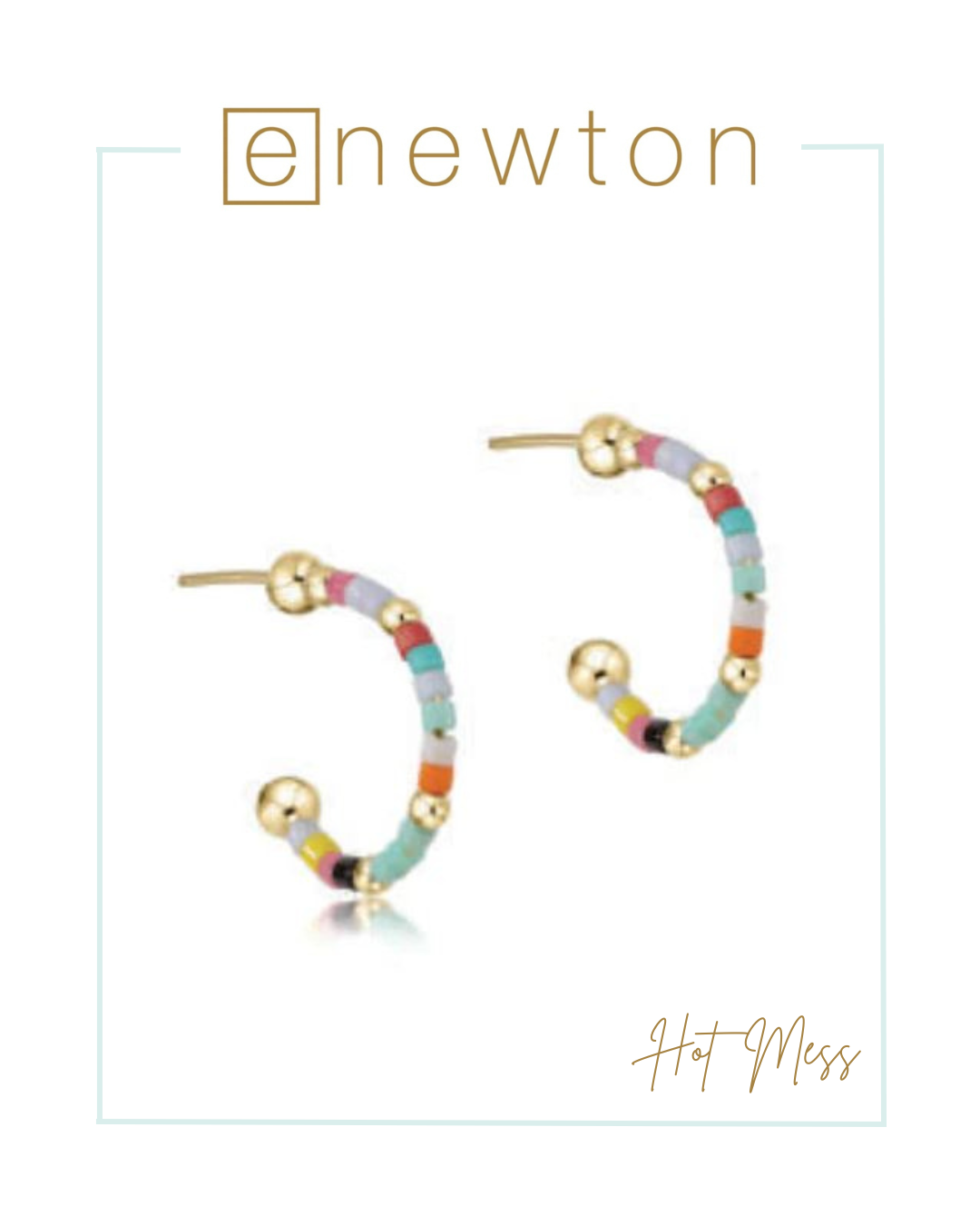 E Newton Hope Unwritten 1" Post Hoop-Earrings-ENEWTON-The Village Shoppe, Women’s Fashion Boutique, Shop Online and In Store - Located in Muscle Shoals, AL.
