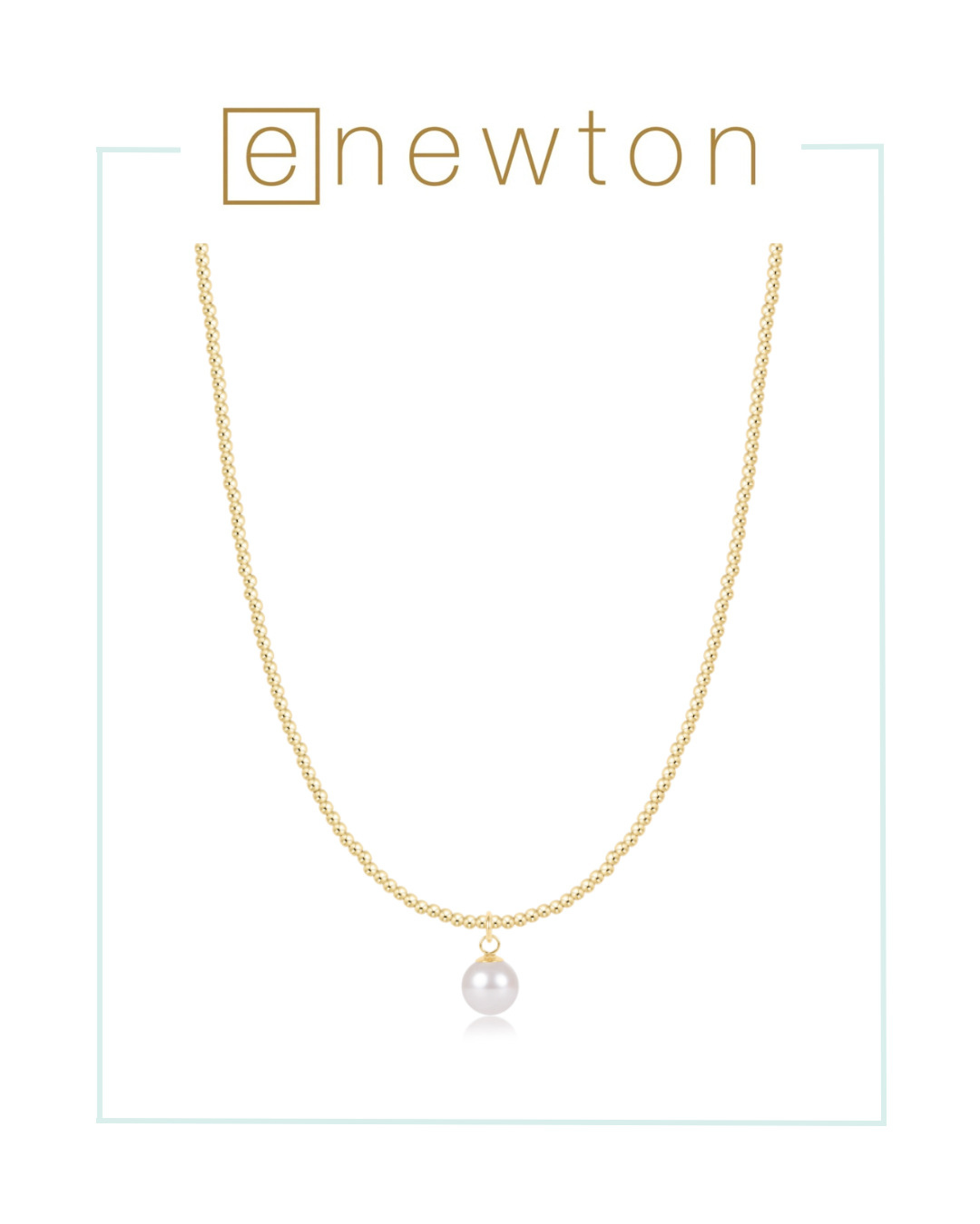 Enewton 17" Choker Beaded - Classic Gold 2mm - Classic Pearl 8mm Charm-Necklaces-ENEWTON-The Village Shoppe, Women’s Fashion Boutique, Shop Online and In Store - Located in Muscle Shoals, AL.