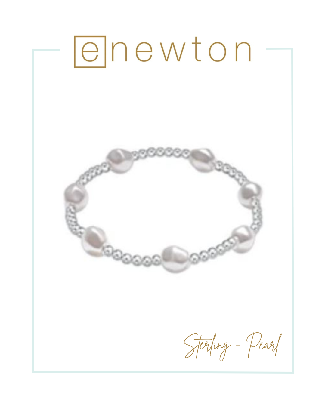E Newton Admire Sterling 3mm Bead Bracelet - Pearl-Bracelets-ENEWTON-The Village Shoppe, Women’s Fashion Boutique, Shop Online and In Store - Located in Muscle Shoals, AL.