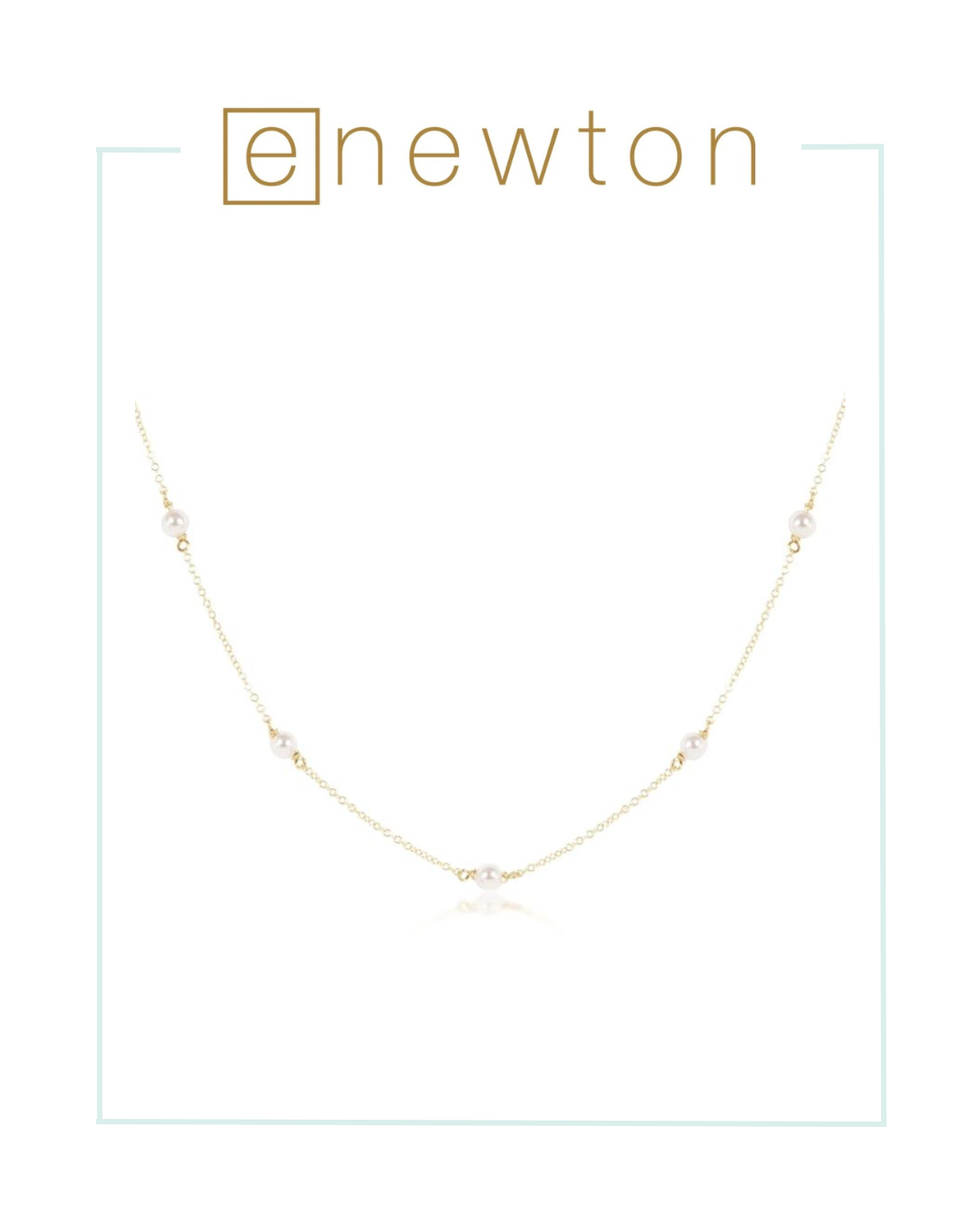 E Newton 17" Choker Simplicity Chain Gold - 4mm Pearl-Bracelets-ENEWTON-The Village Shoppe, Women’s Fashion Boutique, Shop Online and In Store - Located in Muscle Shoals, AL.