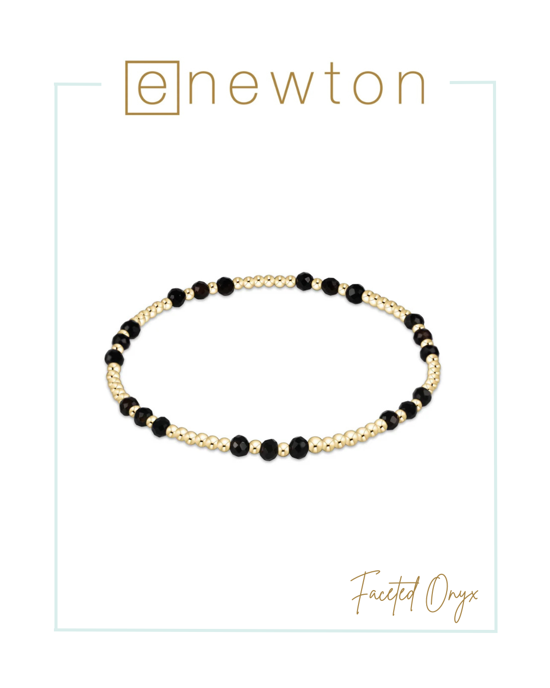 E Newton Gemstone Gold Joy Pattern 3mm Bead Bracelet-Bracelets-ENEWTON-The Village Shoppe, Women’s Fashion Boutique, Shop Online and In Store - Located in Muscle Shoals, AL.