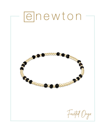 E Newton Gemstone Gold Joy Pattern 3mm Bead Bracelet-Bracelets-ENEWTON-The Village Shoppe, Women’s Fashion Boutique, Shop Online and In Store - Located in Muscle Shoals, AL.