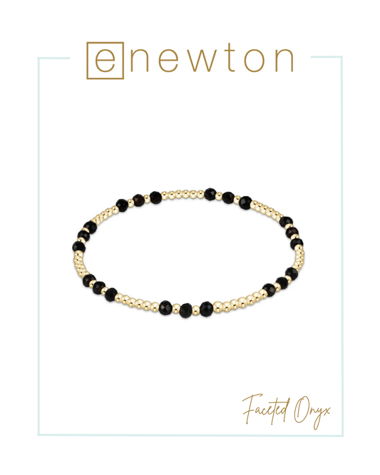 E Newton Gemstone Gold Joy Pattern 3mm Bead Bracelet-Bracelets-ENEWTON-The Village Shoppe, Women’s Fashion Boutique, Shop Online and In Store - Located in Muscle Shoals, AL.
