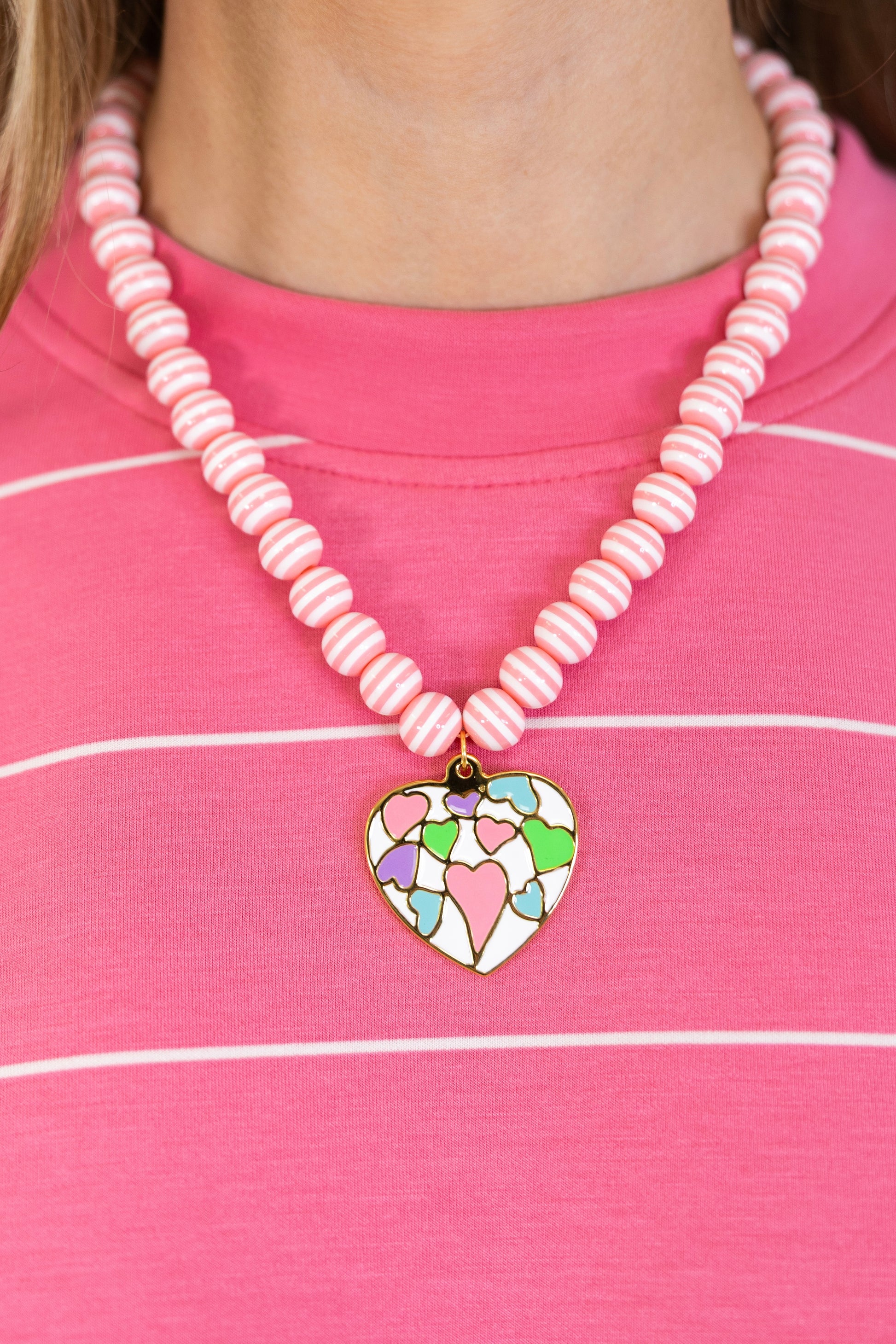 Seaside Stripe Necklace | Hart Designs-Necklaces-Hart Designs-The Village Shoppe, Women’s Fashion Boutique, Shop Online and In Store - Located in Muscle Shoals, AL.