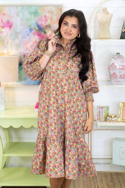 The Elodie Midi Dress-Midi Dress-Easel-The Village Shoppe, Women’s Fashion Boutique, Shop Online and In Store - Located in Muscle Shoals, AL.