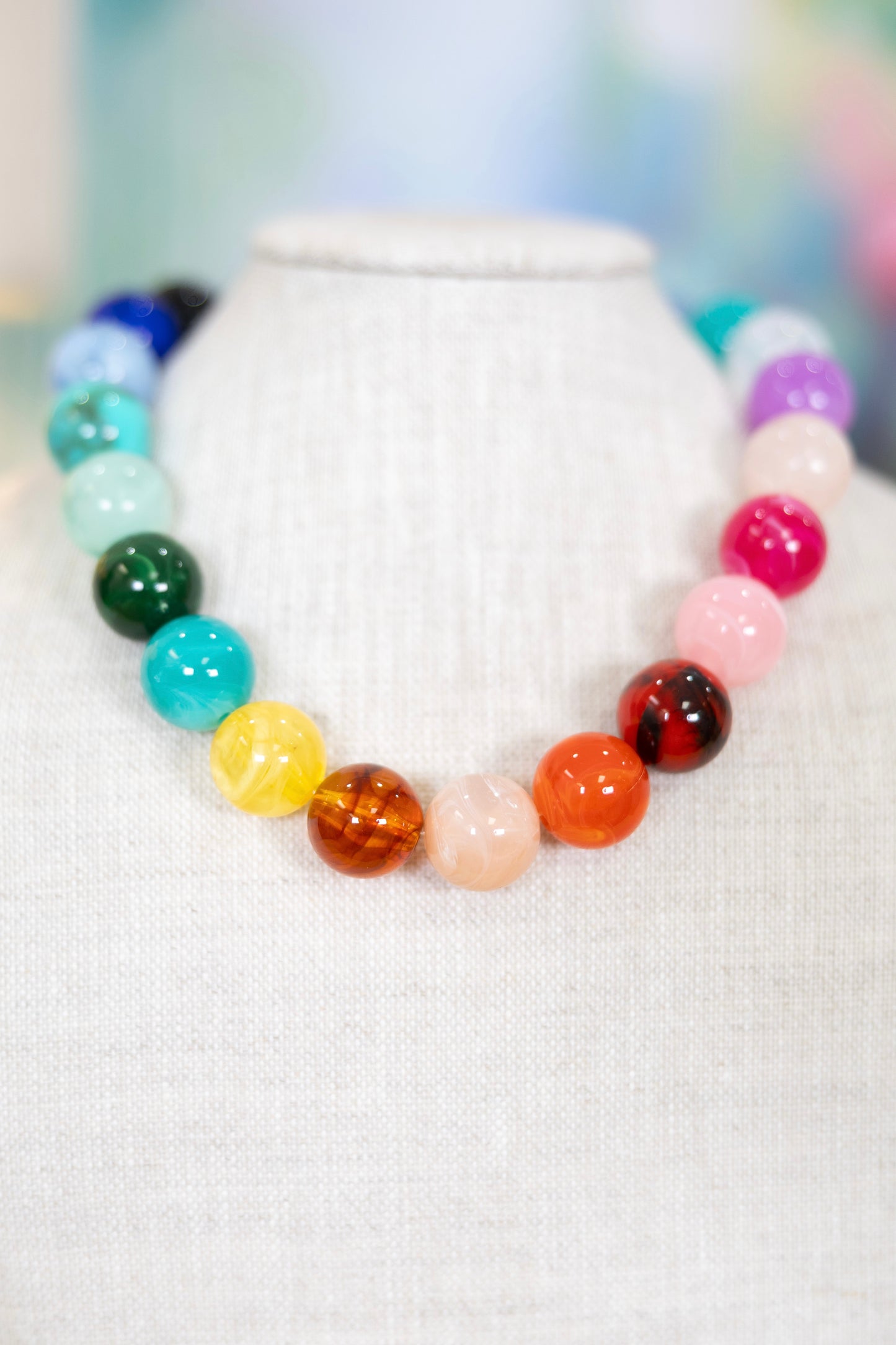 Sweet Tart Beaded Necklace-Necklaces-Hart Designs-The Village Shoppe, Women’s Fashion Boutique, Shop Online and In Store - Located in Muscle Shoals, AL.